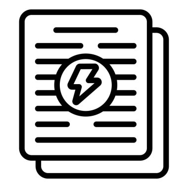 Flaş iş fikri ikonu ana hatları vektörü. Strateji çözümü