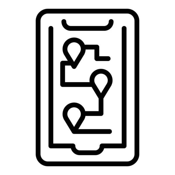 Smartphone κατάστημα δρόμο εικονίδιο περίγραμμα διάνυσμα. Κουμπί — Διανυσματικό Αρχείο