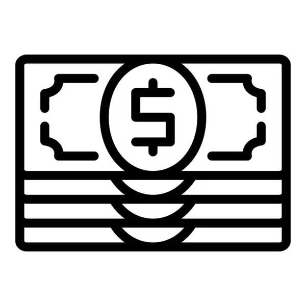 Argent cash icône contour vecteur. Envoyer le paiement — Image vectorielle