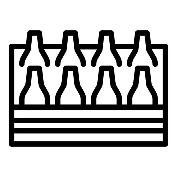 Bière boîte icône contour vecteur. Processus d'usine — Image vectorielle
