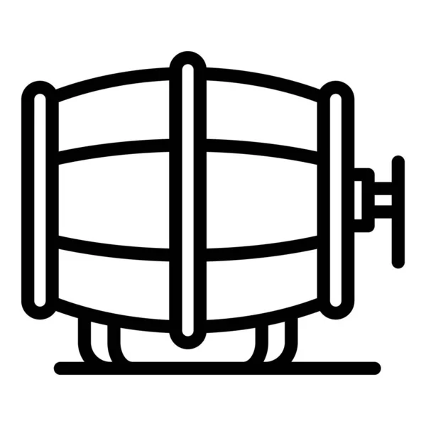 Beer barrel icon outline vector. Factory process — Stock Vector