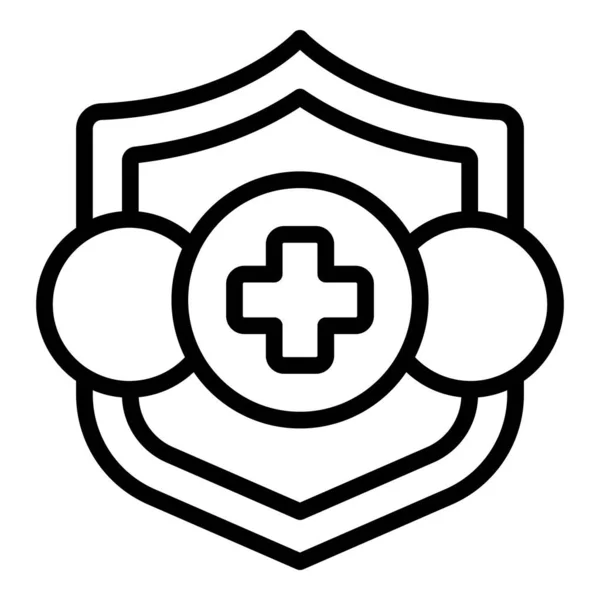 Krankenschwester medizinische Versorgung Symbolumriss Vektor. Hilfsdienst — Stockvektor