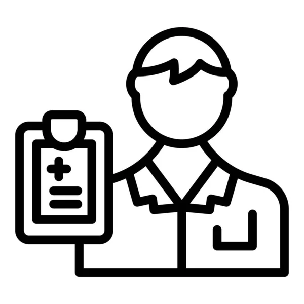 Clínica enfermera icono contorno vector. Servicio de ayuda — Archivo Imágenes Vectoriales