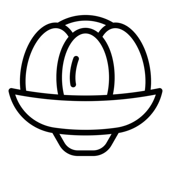 Jelly dezert ikona obrys vektor. Lesklé ovoce — Stockový vektor