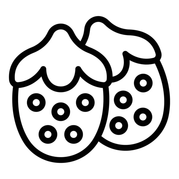 Fresa jalea icono contorno vector. Fruta dulce — Vector de stock