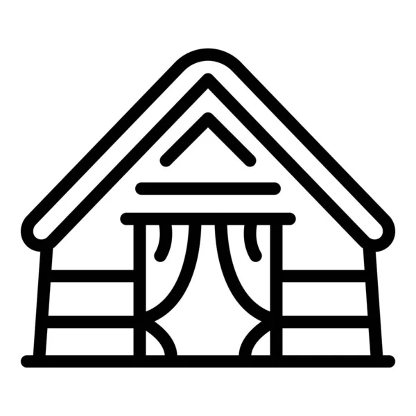 Ocean bungalow ikon kontur vektor. Havsvilla — Stock vektor