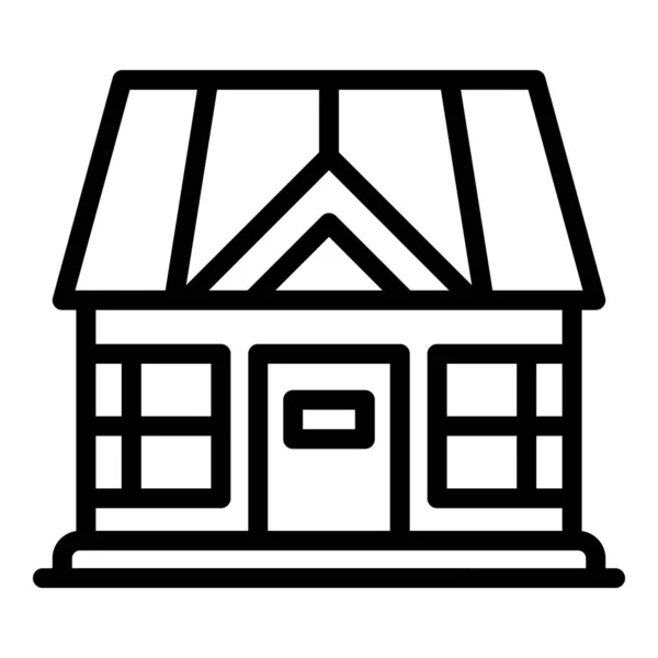 Night bungalow icon outline vector. Island house — Stock Vector