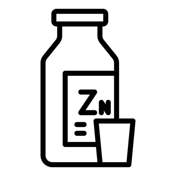 Zn drink icon outline vector. Iron element — Stock Vector