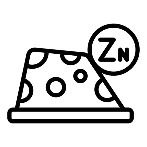Zn food icon outline vector. Витамин цинка — стоковый вектор