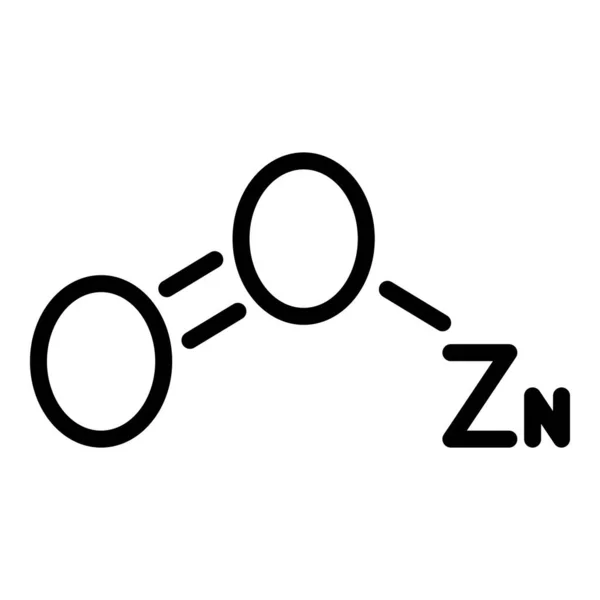 Ícone químico de zinco contorno vetor. Comprimido rico — Vetor de Stock