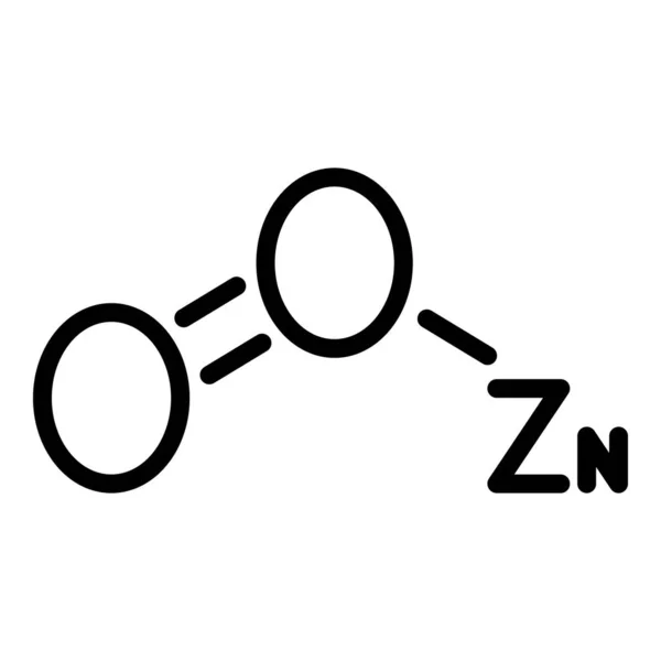 Kimyasal çinko ikon ana hatları vektörü. Tablet zengin — Stok Vektör