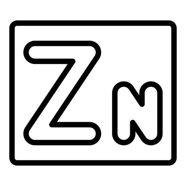 Вектор сложной иконки Zn. Минеральные добавки — стоковый вектор