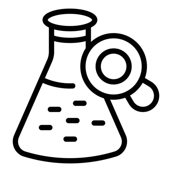 Icono idea química contorno vector. Solución de información — Archivo Imágenes Vectoriales