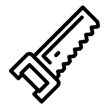 El testeresi ikon ana hat vektörü. Alçıpan alçı