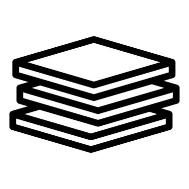 Alçıpan duvar simgesi dış hat vektörü. İnşaat alçısı