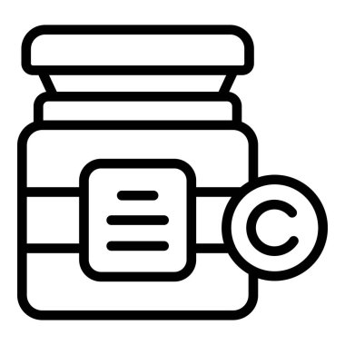 Kolajen krem ikonu ana hatları vektörü. Cilt kılı