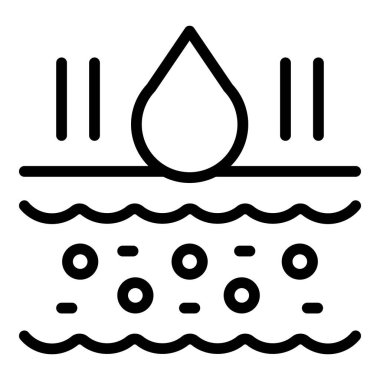 Kolajen deri bırakma ikonu ana hatları vektörü. Saç sivilcesi.