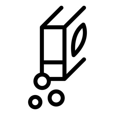 Gıda tozu ikonu ana hat vektörü. Vejetaryen eti