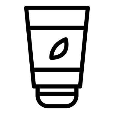 Yemek kremi ikon ana hatları vektörü. Et soya