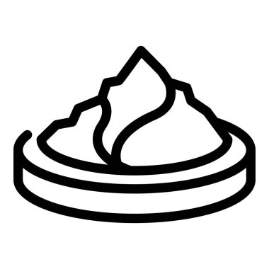 Legume fasulye ikonu ana hatları vektörü. Yemek susamı.