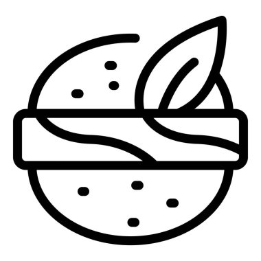 Sağlıklı burger ikonu ana hatları vektörü. Legume cevizi