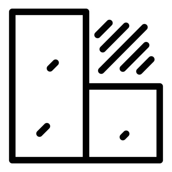 Vägghög ikon kontur vektor. Konstruktion av torkväggar — Stock vektor