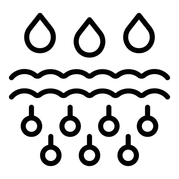 Umrissvektor mit Serumcreme-Symbol. Kollagenhaut — Stockvektor