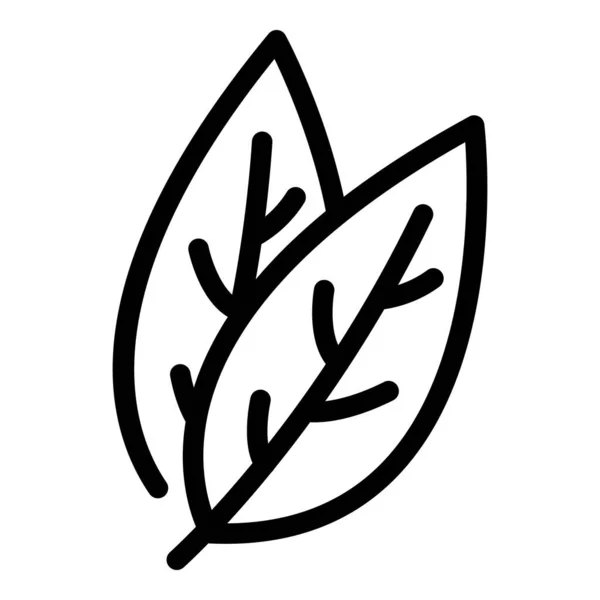 Ikona jedzenia liści zarys wektor. Białko polędwicowe — Wektor stockowy