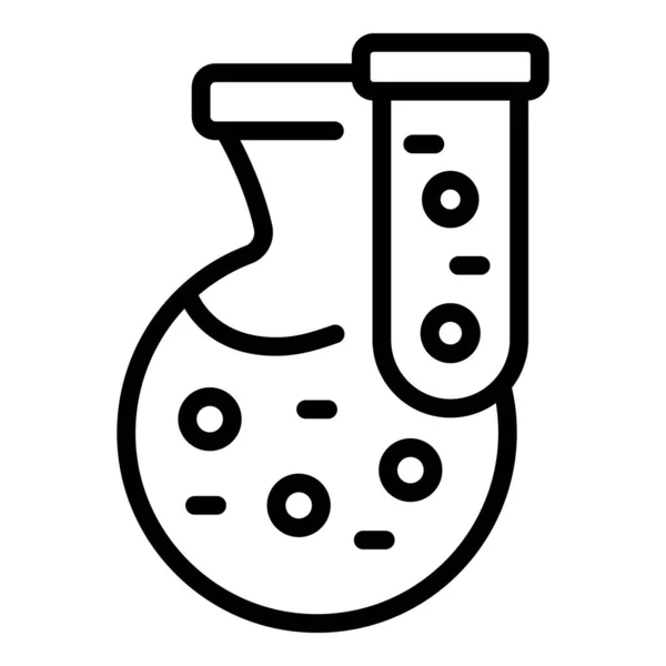 Pots chimiques icône contour vecteur. Bureau d'étude — Image vectorielle