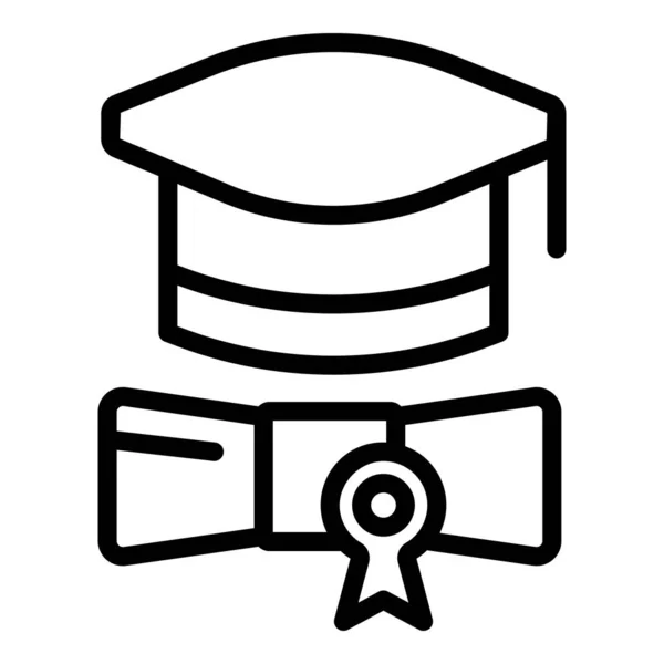 Diploma ikon vázlatos vektor. Iskolai művészet — Stock Vector