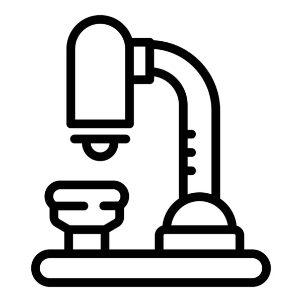 Icône de microscope étudiant vecteur contour. Art universitaire — Image vectorielle