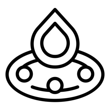 Rahatla meditasyon ikonu ana hatları vektörü. Kadın yogası