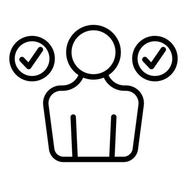 Adil ticaret yöneticisi ikon ana hatları vektörü. Biyoloji merkezi