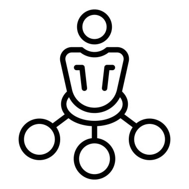 Ticari şema ana hatları vektörü. Adil fuar