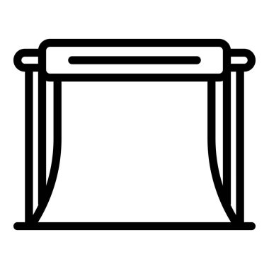 Fotoğraf stüdyosu duvar ikonu ana hatları vektörü. Film modeli