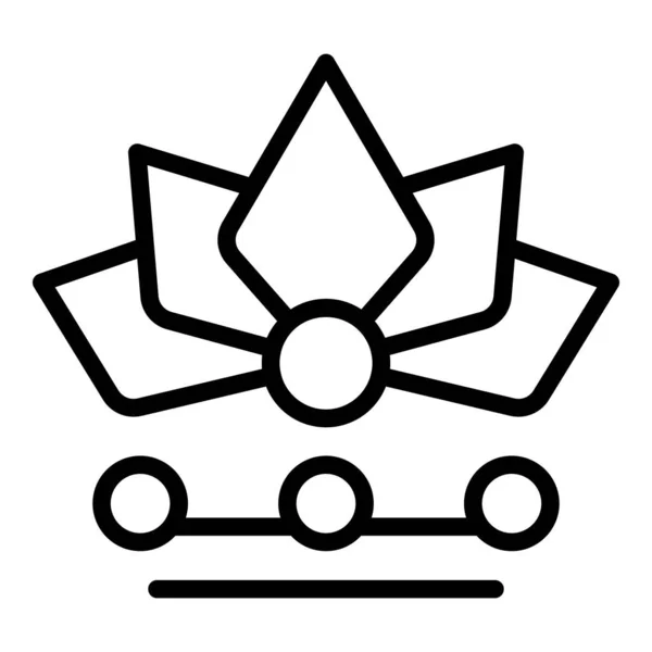 Ikona kwiatu lotosu zarys wektor. Pokój spokojny — Wektor stockowy