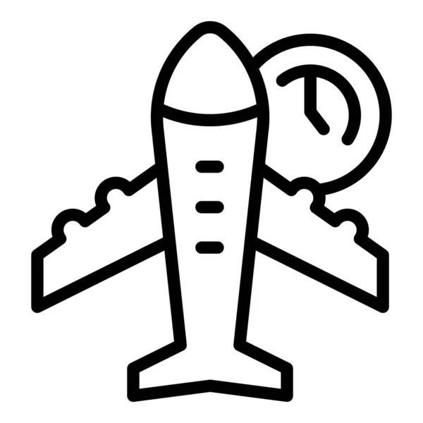 Vektor obrysu ikony sledování vzdušných balíků. Krabička nákladu — Stockový vektor