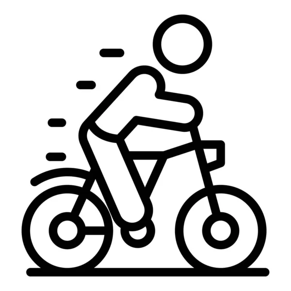 Eco vélo voyage icône contour vecteur. Voyage nature — Image vectorielle