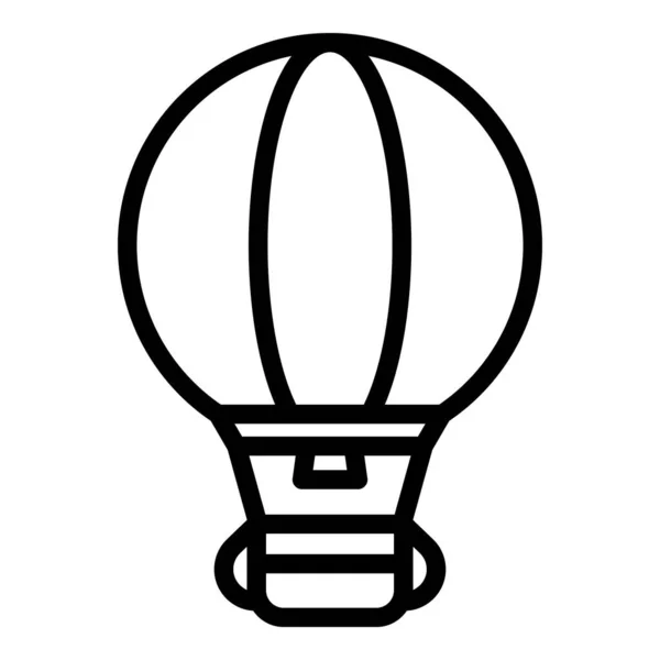 Luchtballon pictogram omtrek vector. Loop ecotoerisme — Stockvector