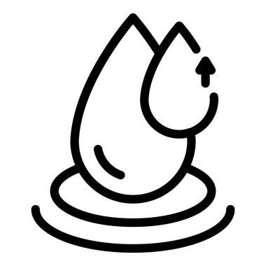 Su damlası ikon ana hatlarını kaydet. Temiz eko