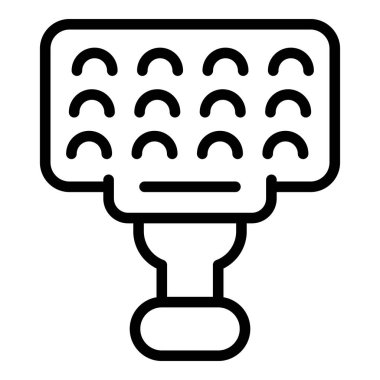 Hayvan kılından fırça ikonu ana hatları vektörü. Köpek kaplıcası