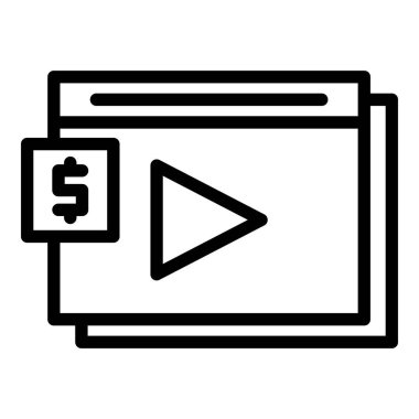 Web ortam içeriği ana hatları vektörü. Dijital seo