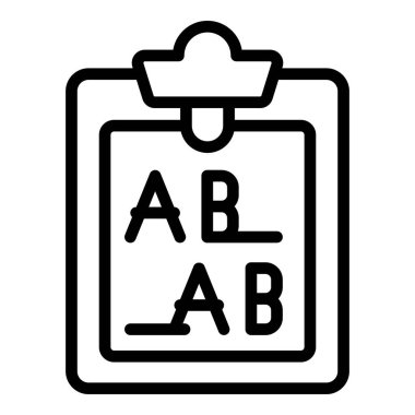 Okul panosu simgesi ana hatları vektörü. Çocuk eğitimi