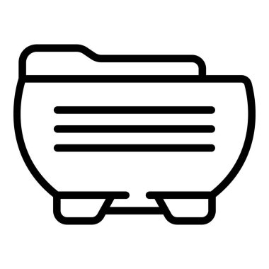 Spa fizyoterapi ikonu ana hatları vektörü. Sağlık masajı