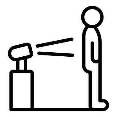 Sırt hidro masaj ikonu ana hat vektörü. Spa fizyoterapisi