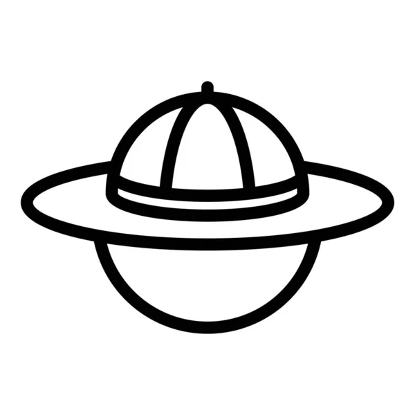 Eco reizen hoed pictogram omtrek vector. Reis buiten — Stockvector