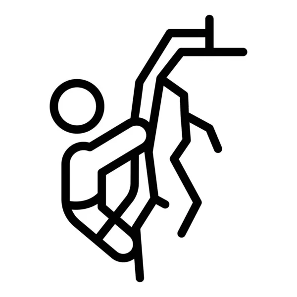 Eco hiking icon outline vector. Procházkový les — Stockový vektor