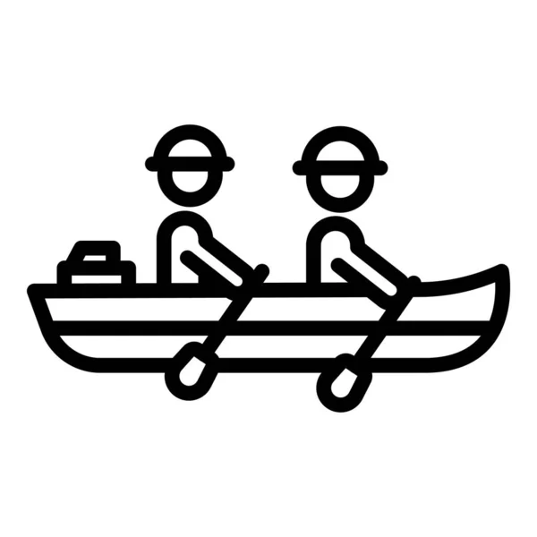 River boat trip icon outline vector. Walk travel — Stock Vector