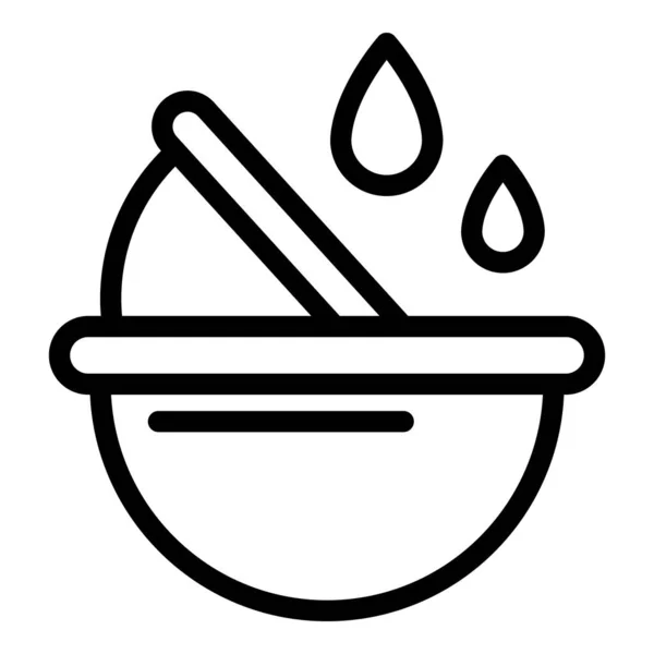 Água salvar prato ícone contorno vetor. Queda limpa — Vetor de Stock