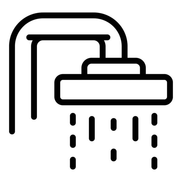 Spara duschvatten ikonen kontur vektor. Ren droppe — Stock vektor